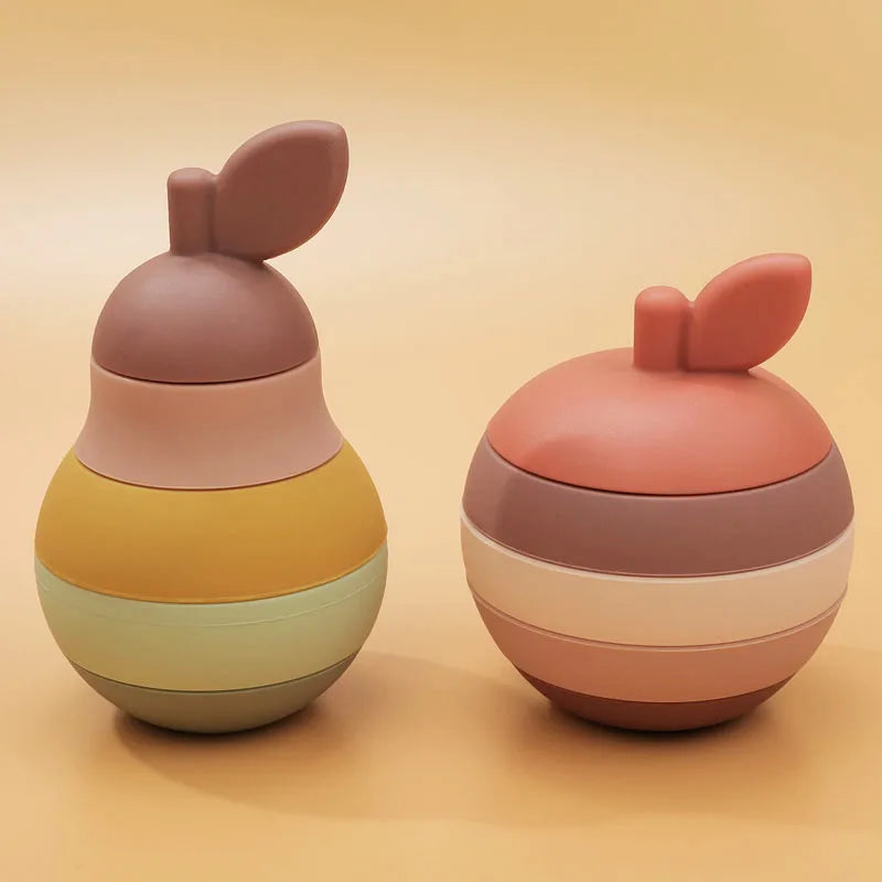 Giocattoli impilabili in silicone Frutta per bambini multivariante