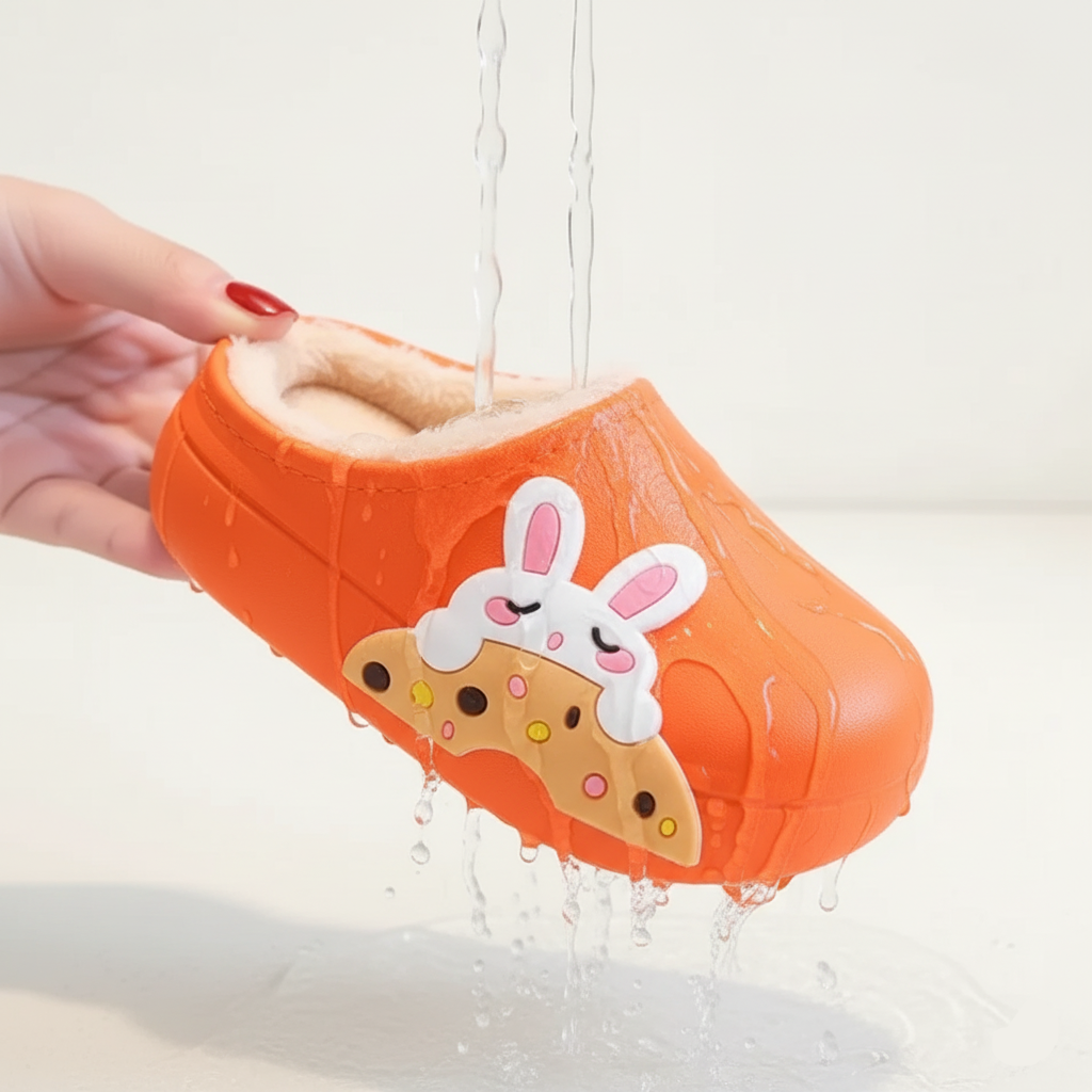 Plush Waterproof Slippers – Ages 2 to Adults