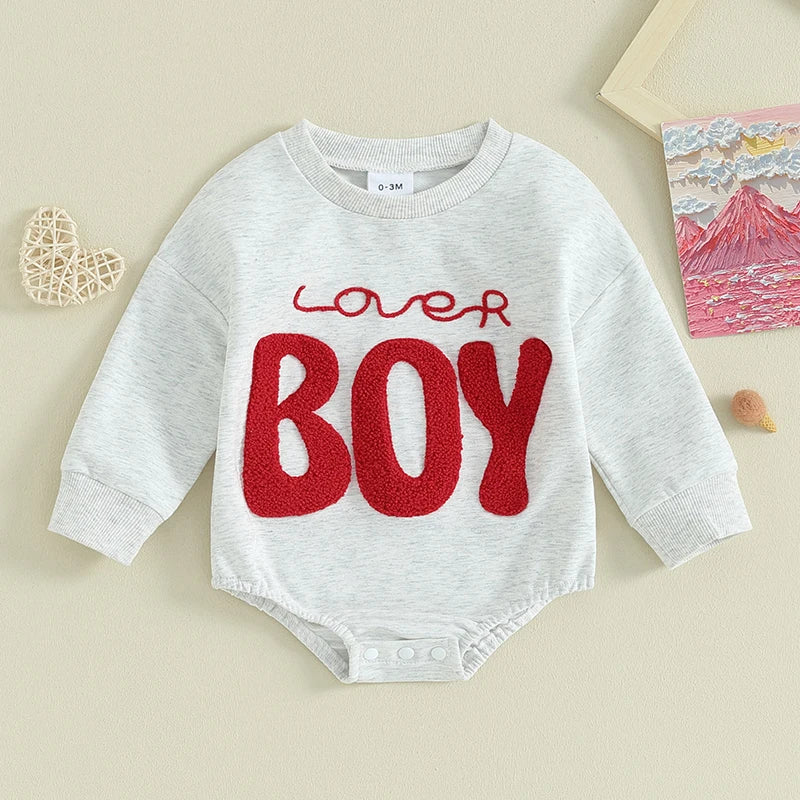 Sweatshirt with Romper Closure "Lover Boy"