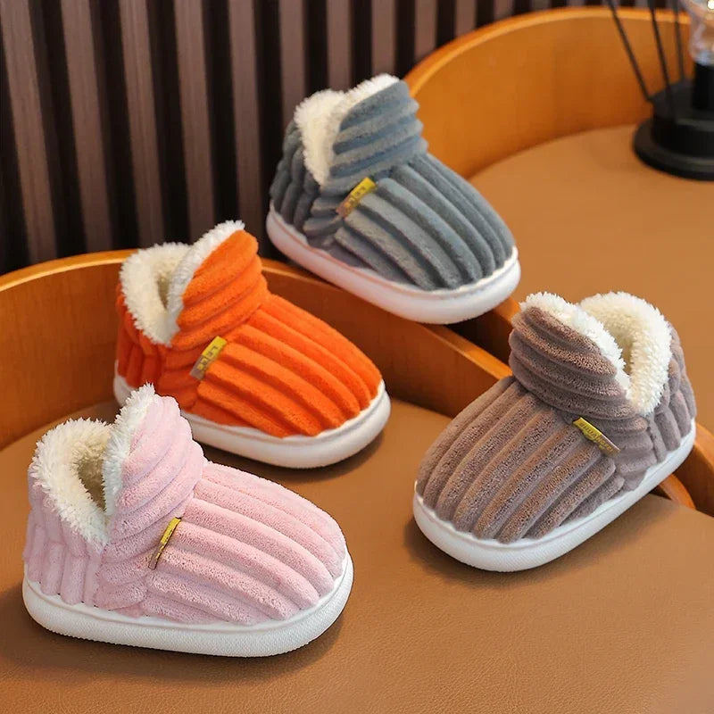 Pantuflas antideslizantes cálidas y transpirables multicolores para niños
