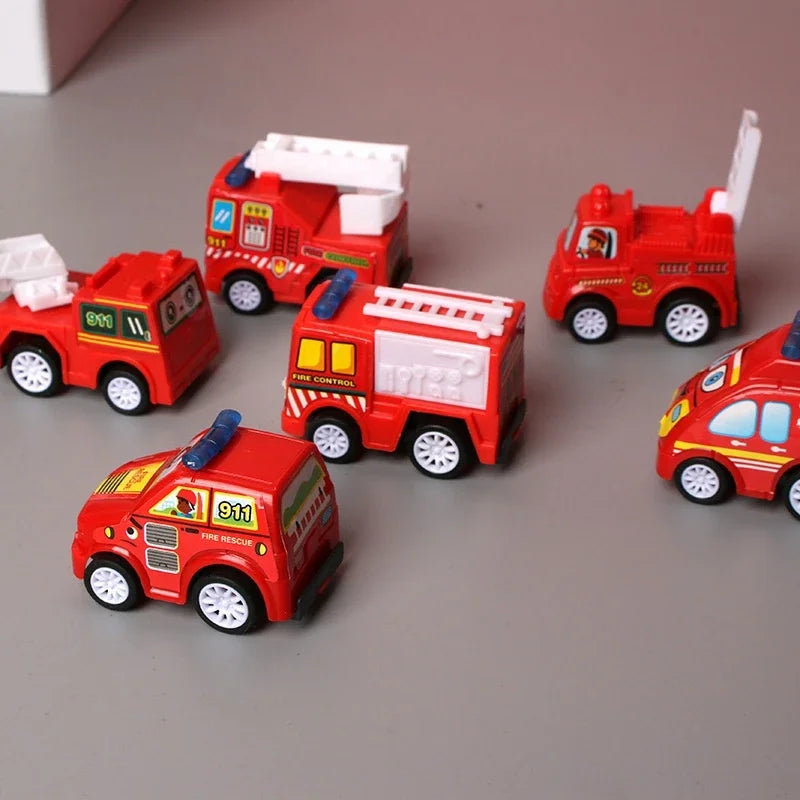 Set di 6 modelli di auto giocattolo con borsa organizer per bambini multivariante