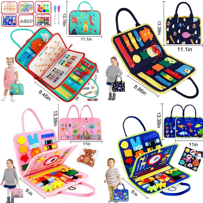 Busy Board Montessori per bambini piccoli giocattolo educativo