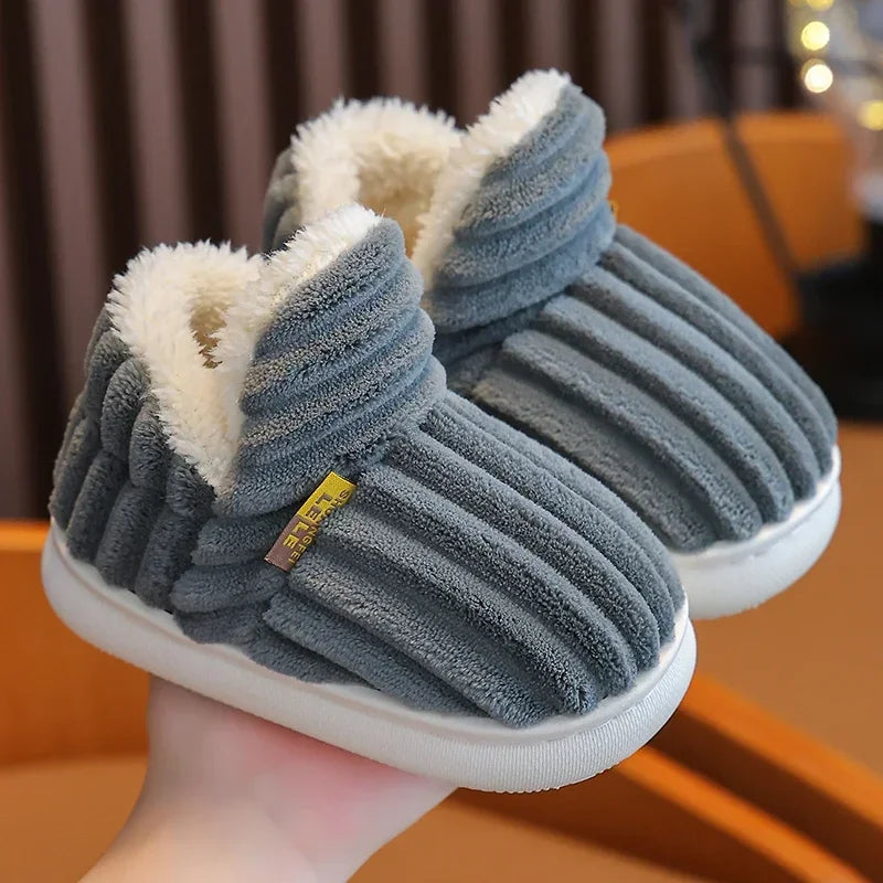 Pantuflas antideslizantes cálidas y transpirables multicolores para niños