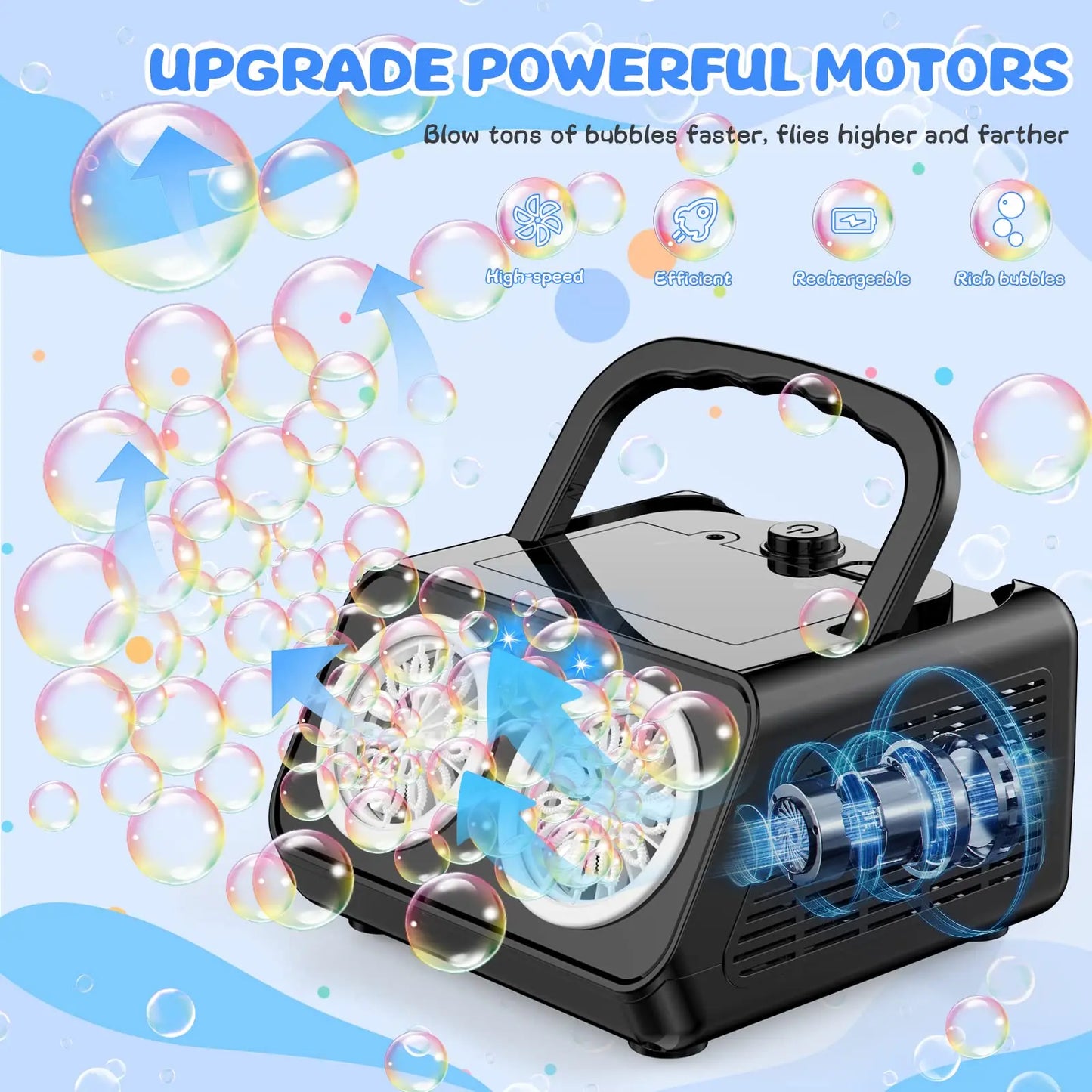 Macchina per bolle automatica portatile con LED multivariante