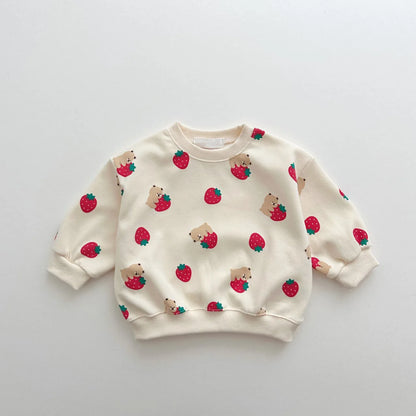 Pants and Sweatshirt Set Strawberries for Children