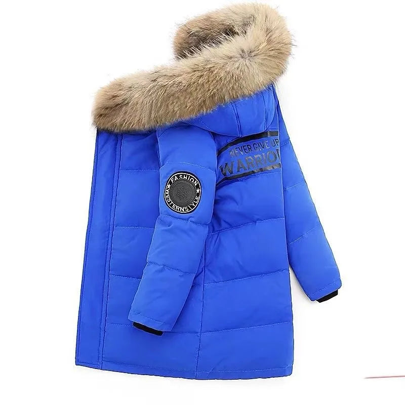 Kids Faux-Fur Winter Parka – Ages 5–12