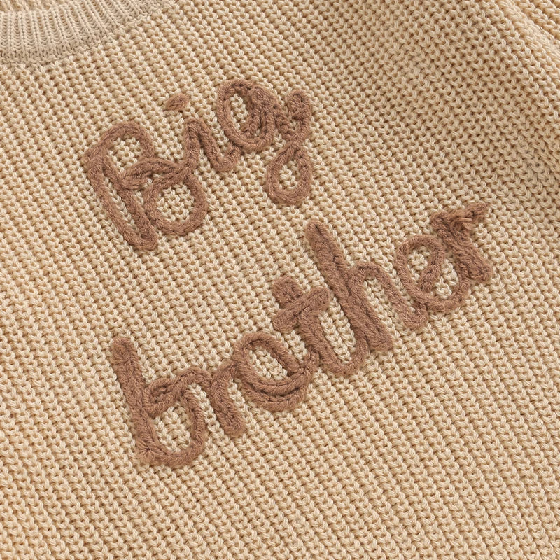 Maglione in maglia di cotone con ricamo "Grande Fratello" Multivariante