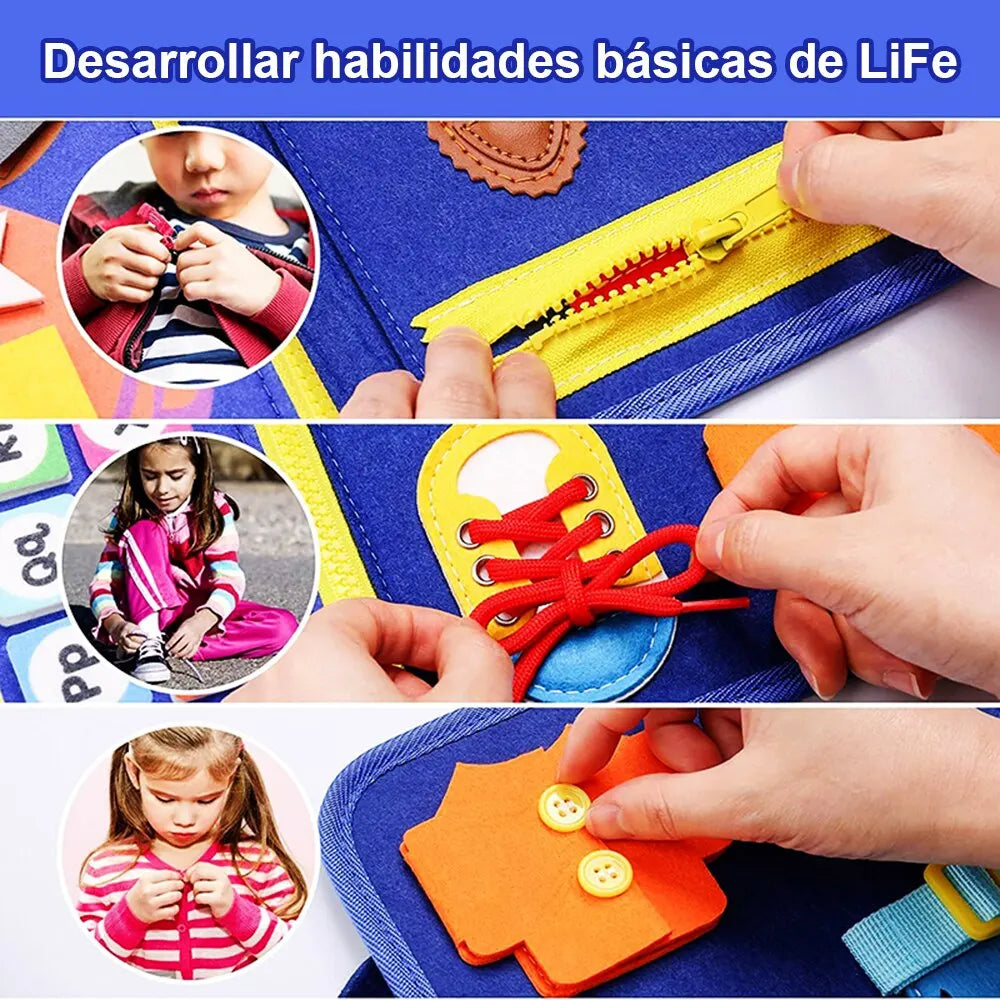 Busy Board Montessori per bambini piccoli giocattolo educativo