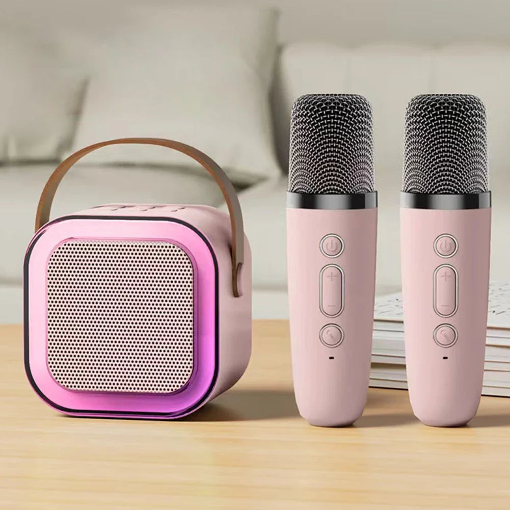 Mini Karaoke for Children and Adults Bluetooth 1 or 2 Microphones