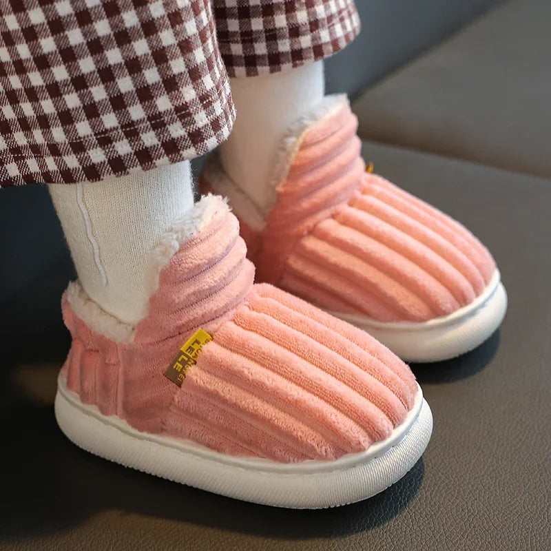 Pantuflas antideslizantes cálidas y transpirables multicolores para niños