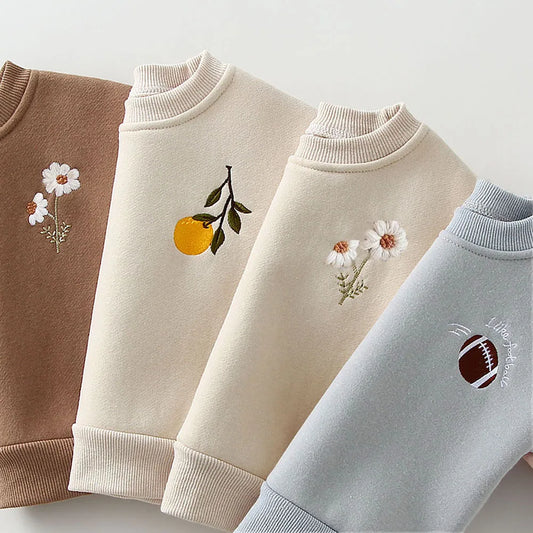 Embroidered fleece tracksuit set for children Multivariant