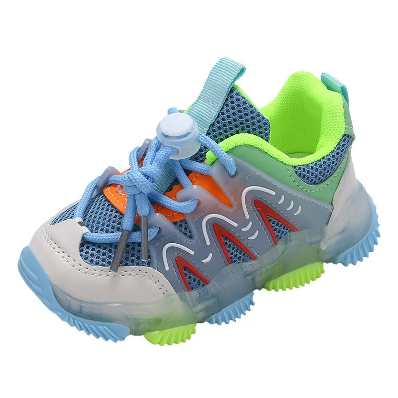 Scarpe da Running Traspiranti con LED per Bambini Multivariante