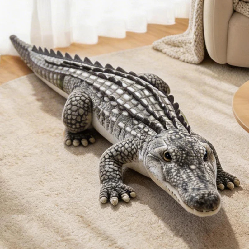 Crocodile Plush Pillow – 65–90 cm