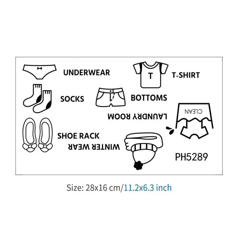 Decorative Stickers for Drawers and Containers - Clothing