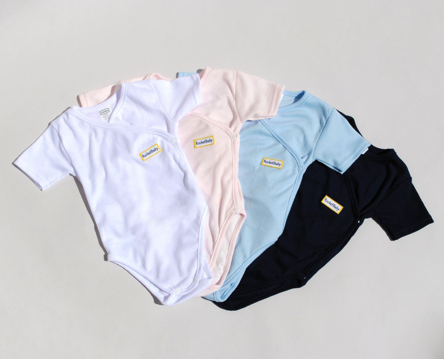 Body Kimono Manga Corta Azul Bebé