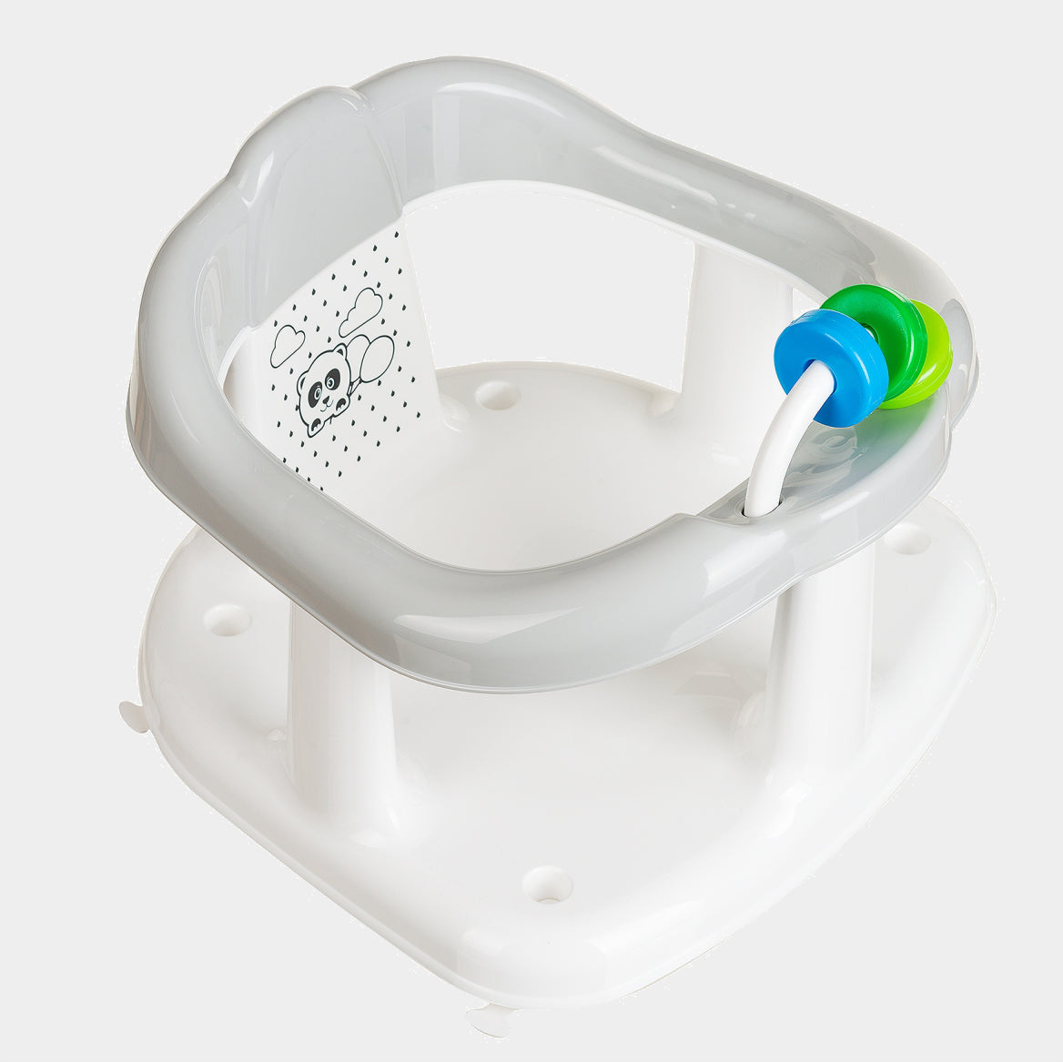 Bath Seat with Toys White and Grey