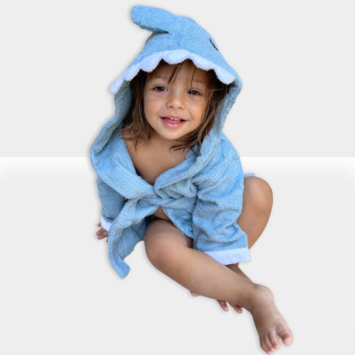 Accappatoio Baby Cotone Squalo Blu