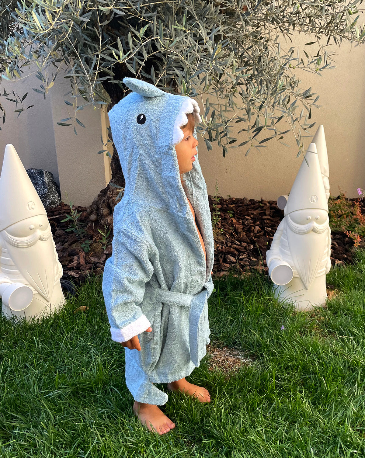Accappatoio Baby Cotone Squalo Blu