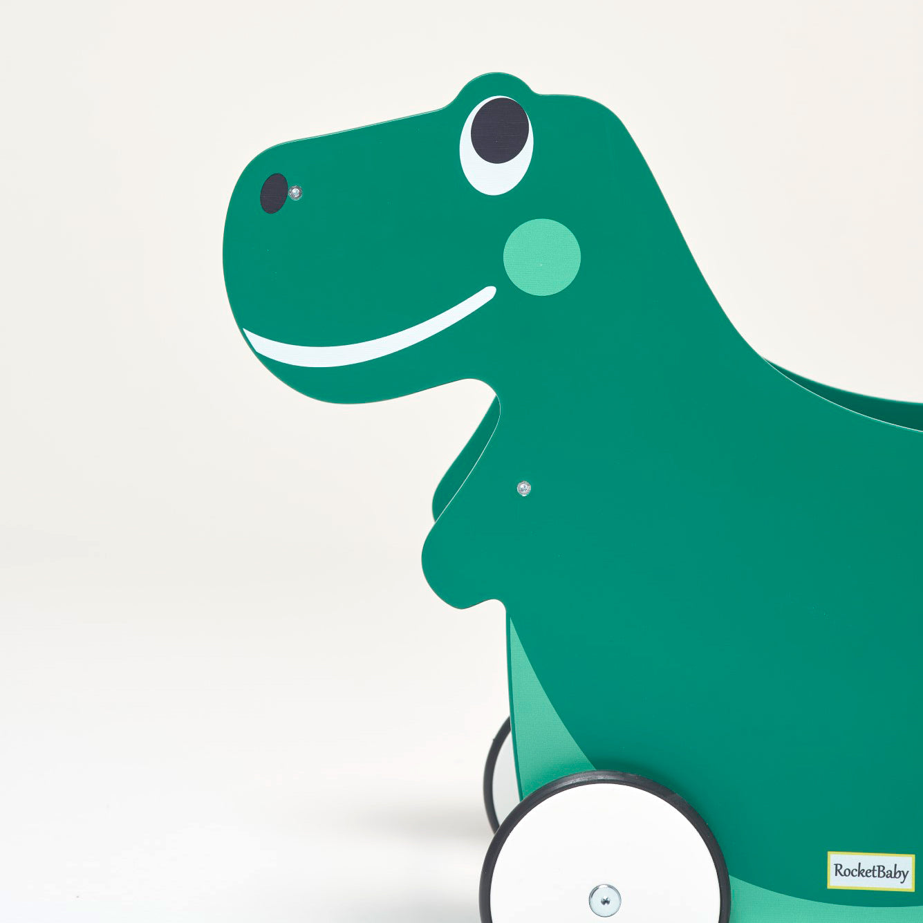 Giocattolo da spingere e contenitore per giocattoli per bambini Dino