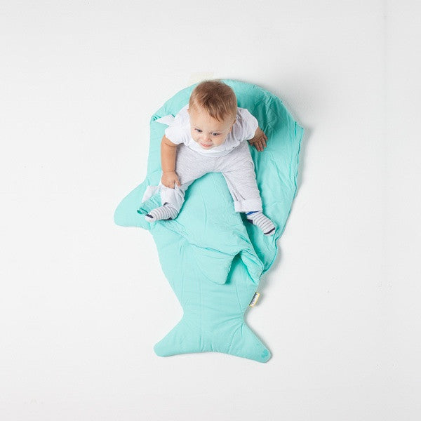 Sleeping Bag Whale Green Mint