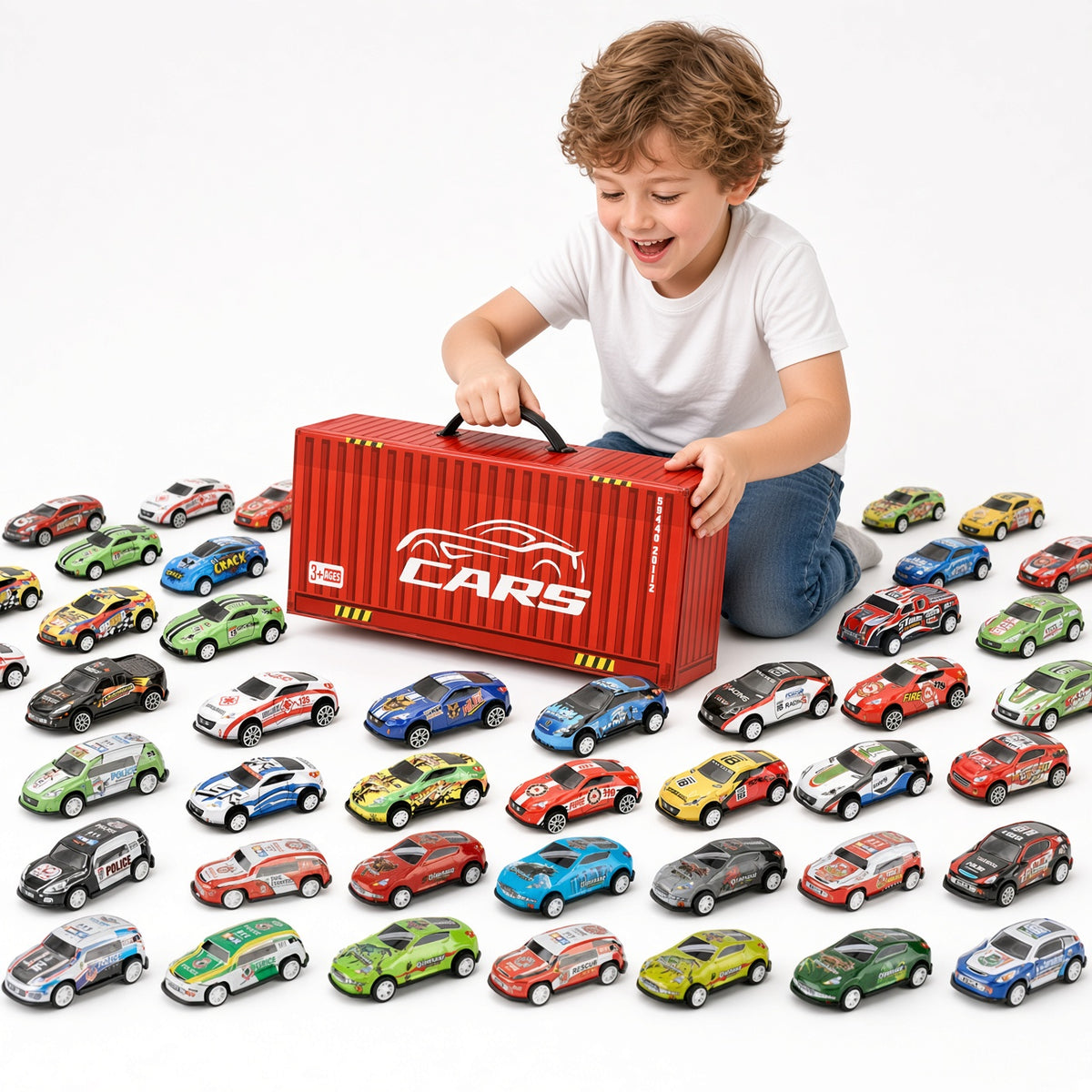 48-Piece Alloy Racing Car Set