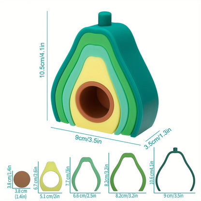 Giocattoli impilabili in silicone Frutta per bambini multivariante