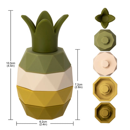 Giocattoli impilabili in silicone Frutta per bambini multivariante