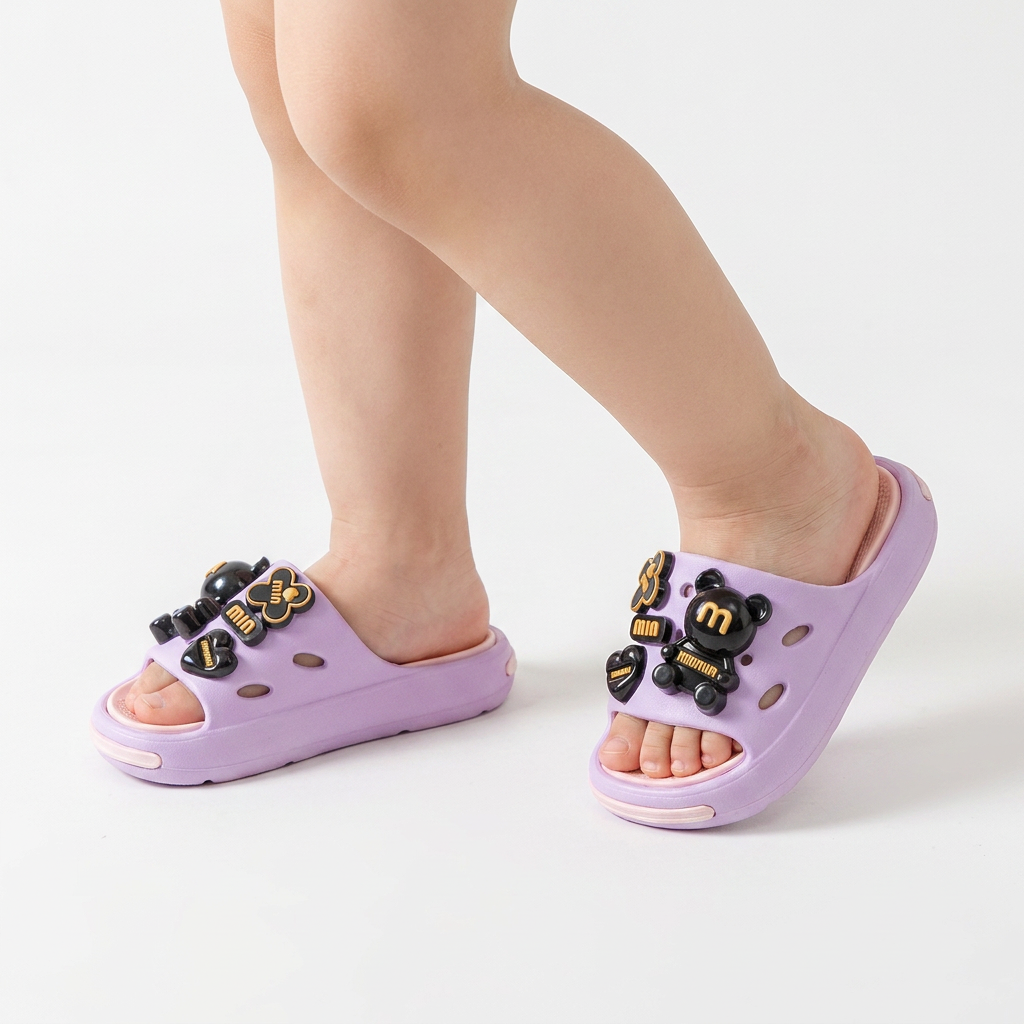 EVA-Hausschuhe mit Mini-Bär für Mädchen