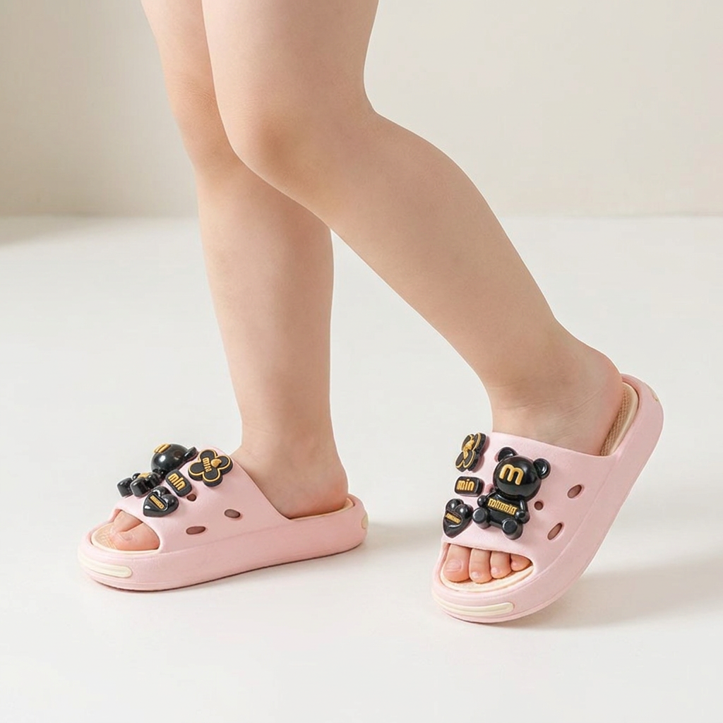 EVA-Hausschuhe mit Mini-Bär für Mädchen