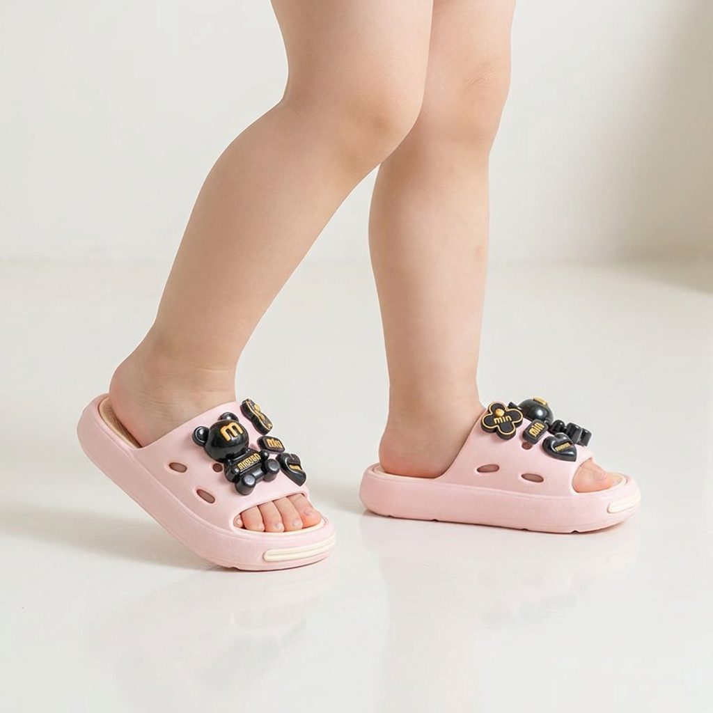 EVA-Hausschuhe mit Mini-Bär für Mädchen