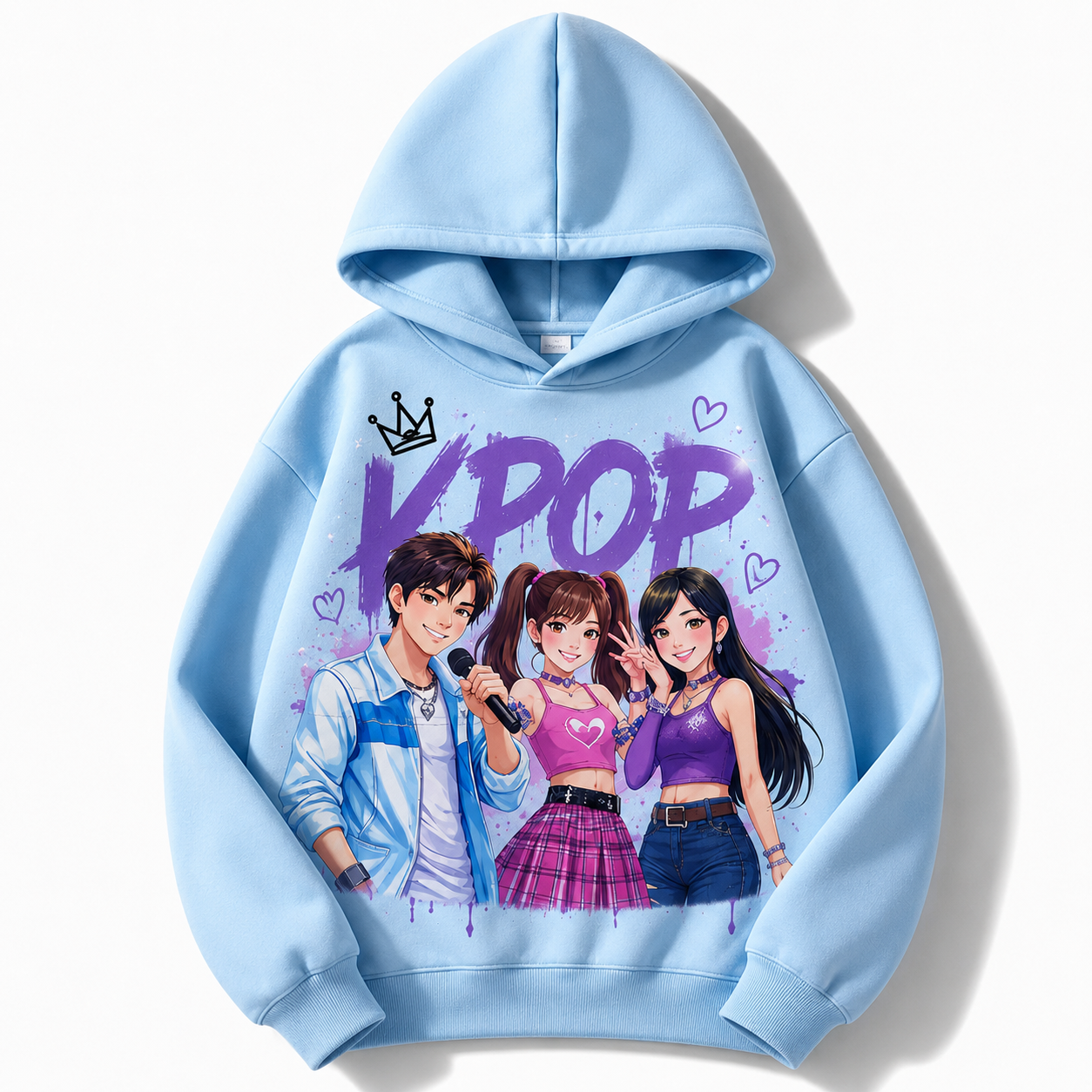 Felpa collezione musica KPop per età da 3 a 14 anni