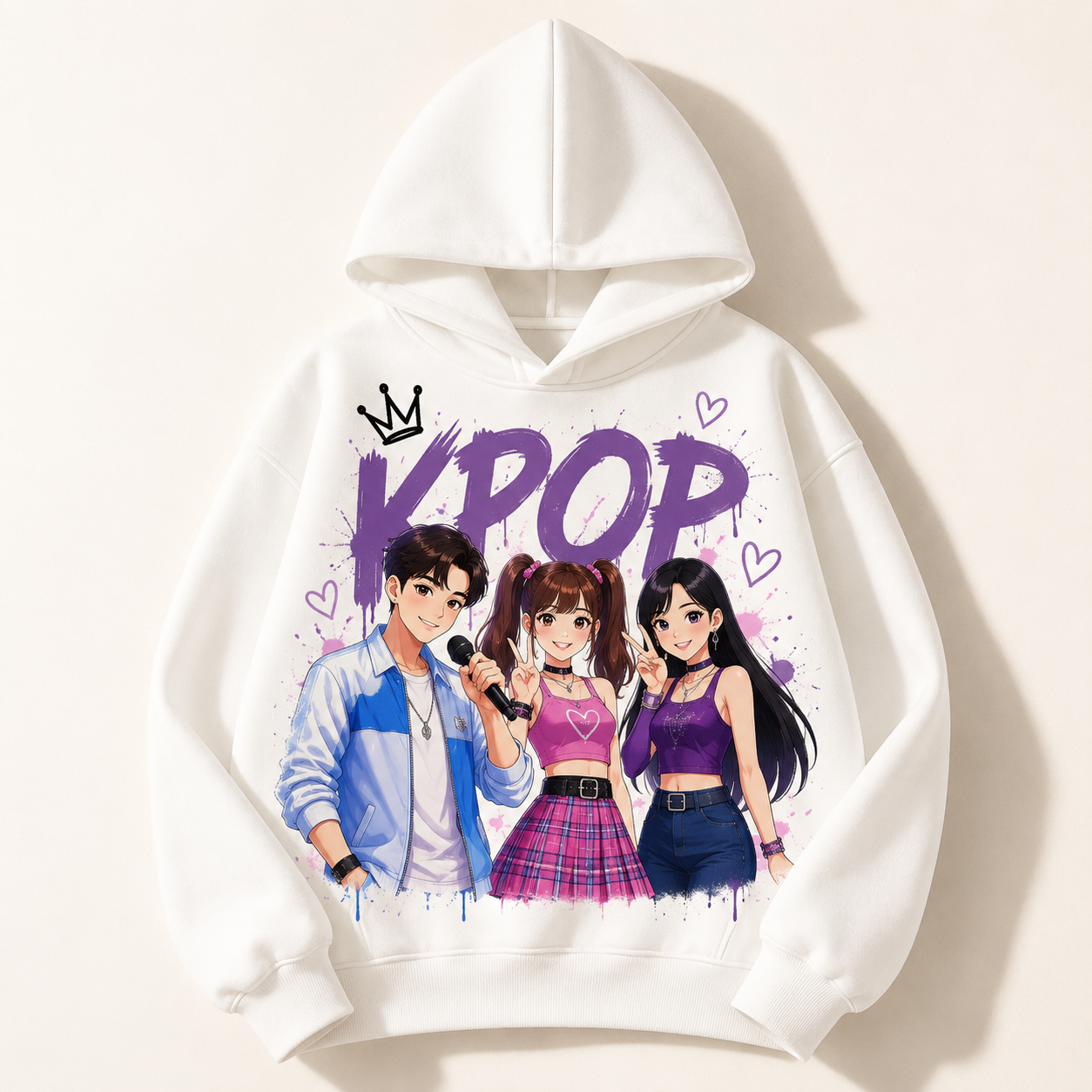 Felpa collezione musica KPop per età da 3 a 14 anni