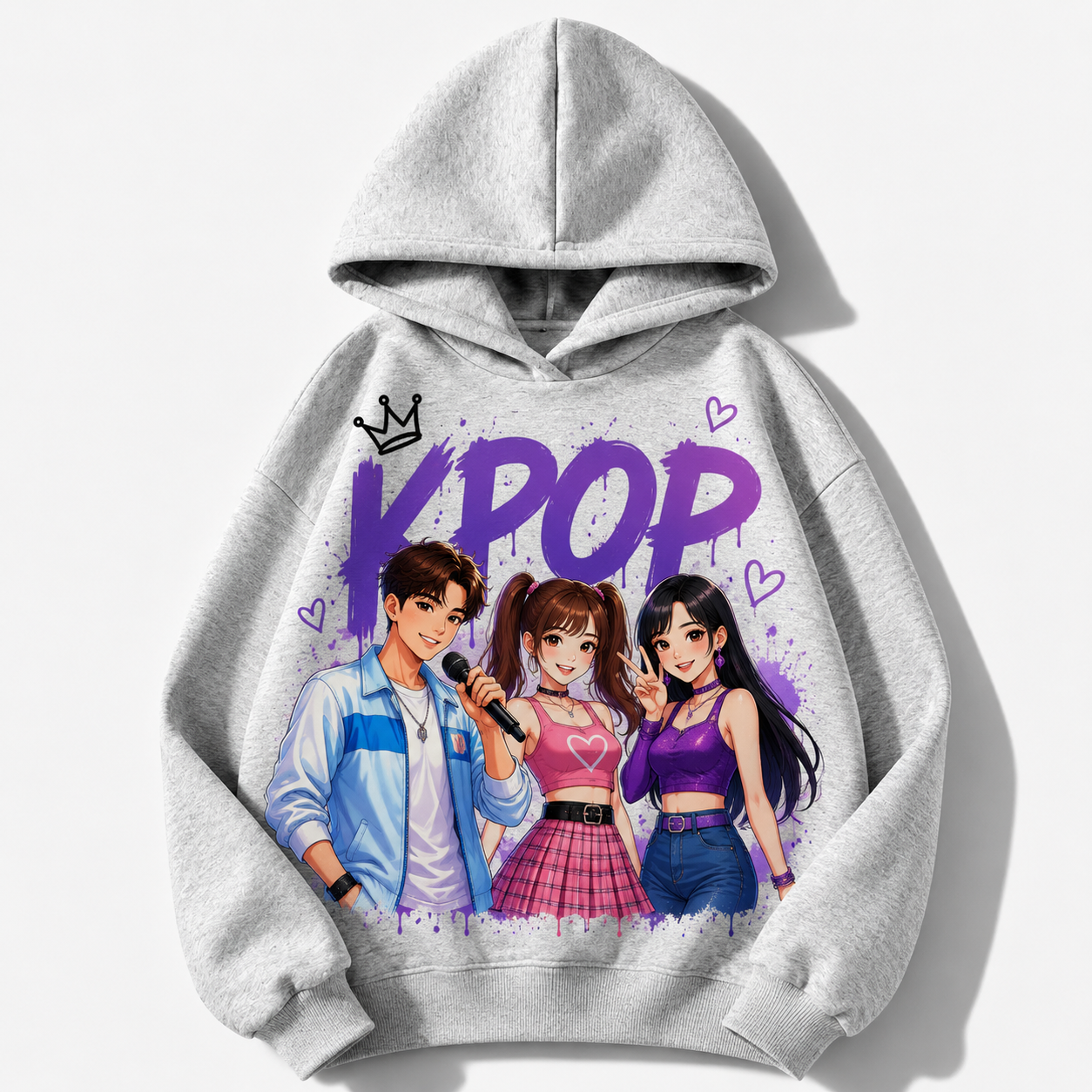 Felpa collezione musica KPop per età da 3 a 14 anni