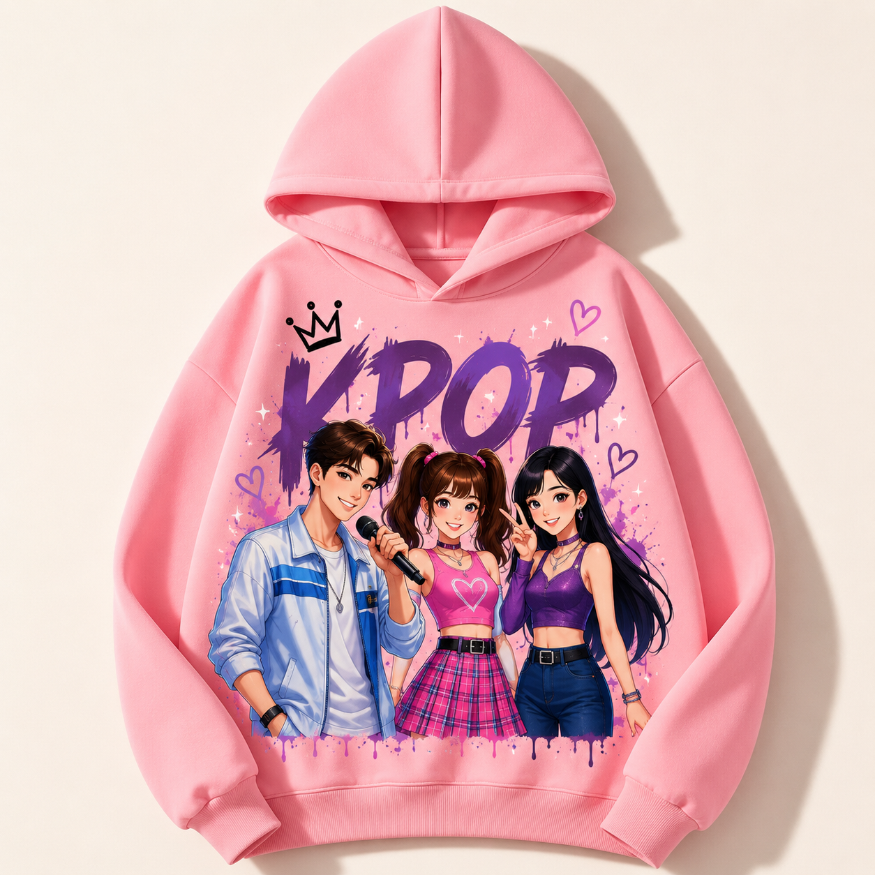 Felpa collezione musica KPop per età da 3 a 14 anni