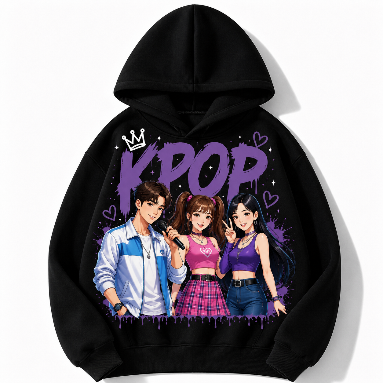 Felpa collezione musica KPop per età da 3 a 14 anni