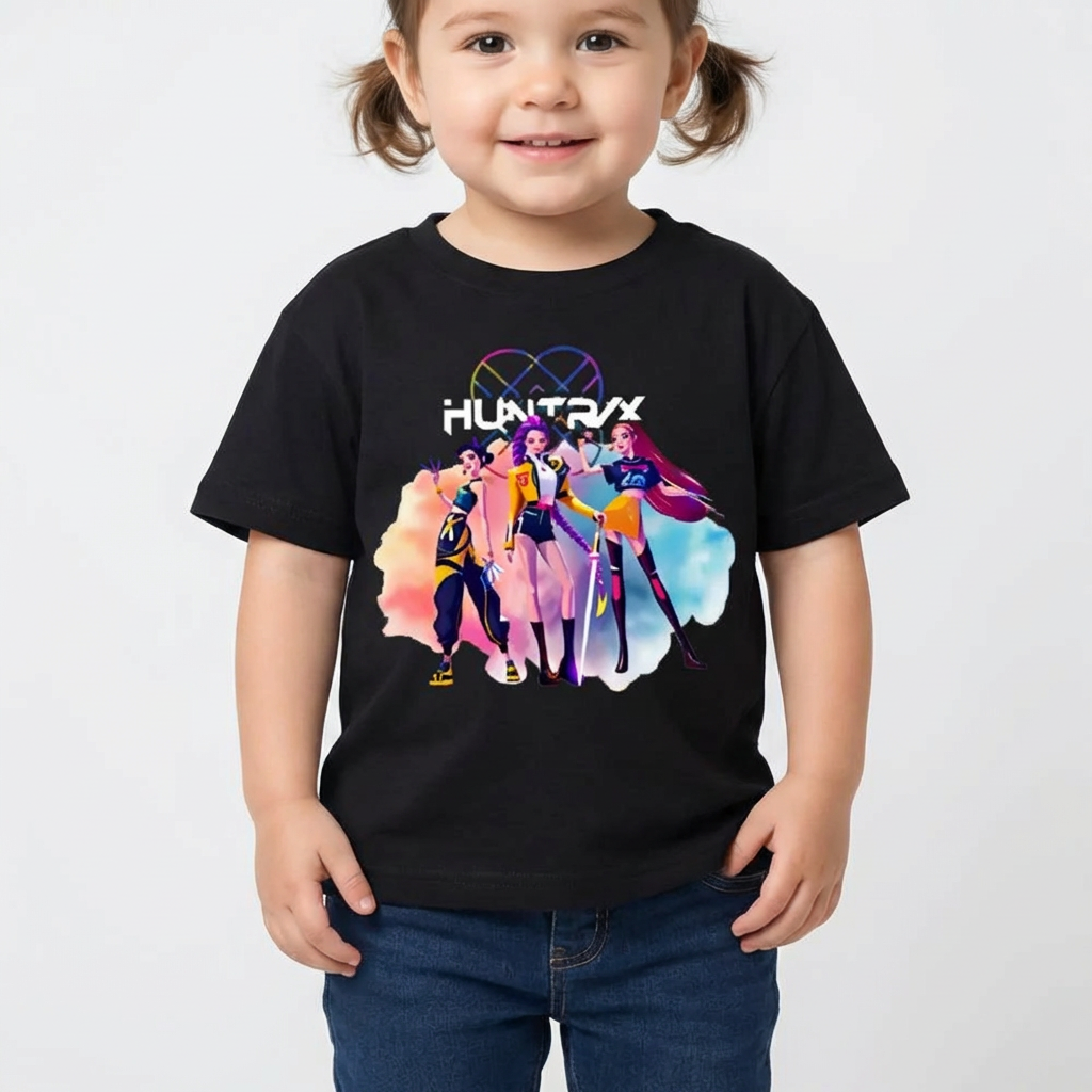 Trendy KPop Music Style T-Shirt for Kids (1–7 Years)
