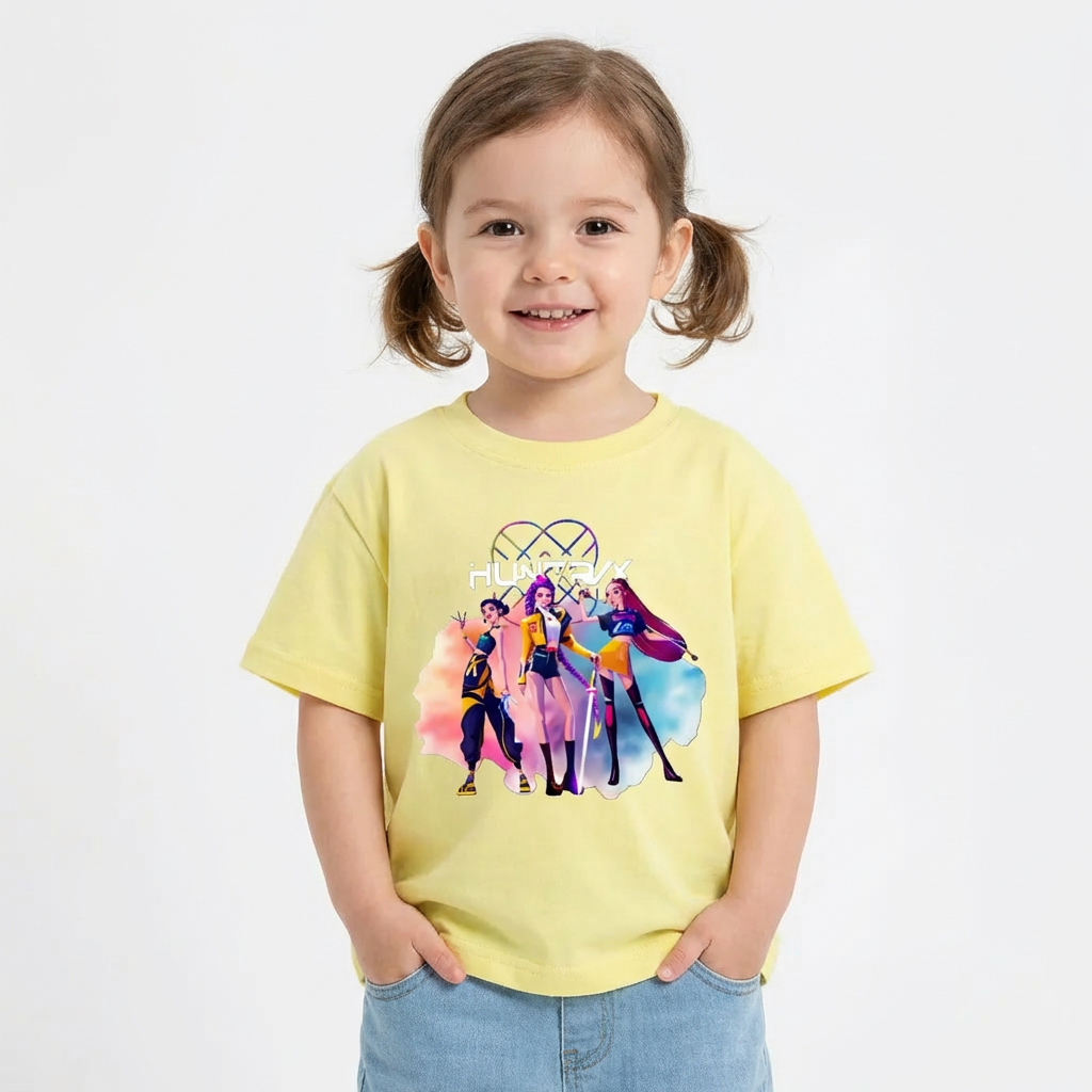 Trendy KPop Music Style T-Shirt for Kids (1–7 Years)
