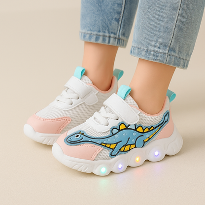 LED Dinosaur Edition Sneakers for Kids (1–6 Years)