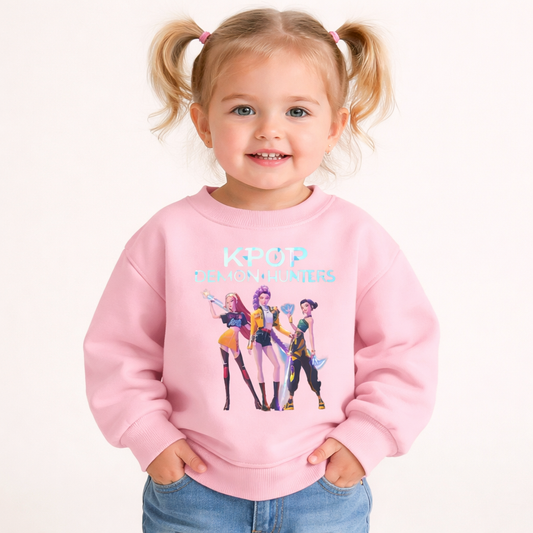 Colorful KPop Music Inspired Sweatshirt for Kids (18M–7Y)