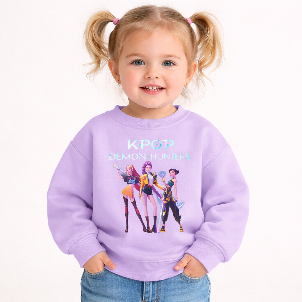 Colorful KPop Music Inspired Sweatshirt for Kids (18M–7Y)