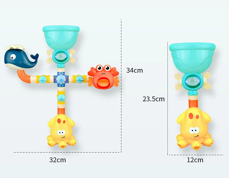 Giocattolo da bagno con rubinetto spray per bambini multivariante