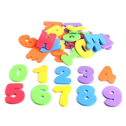 Juego de 36 piezas de juguete de baño con letras y números