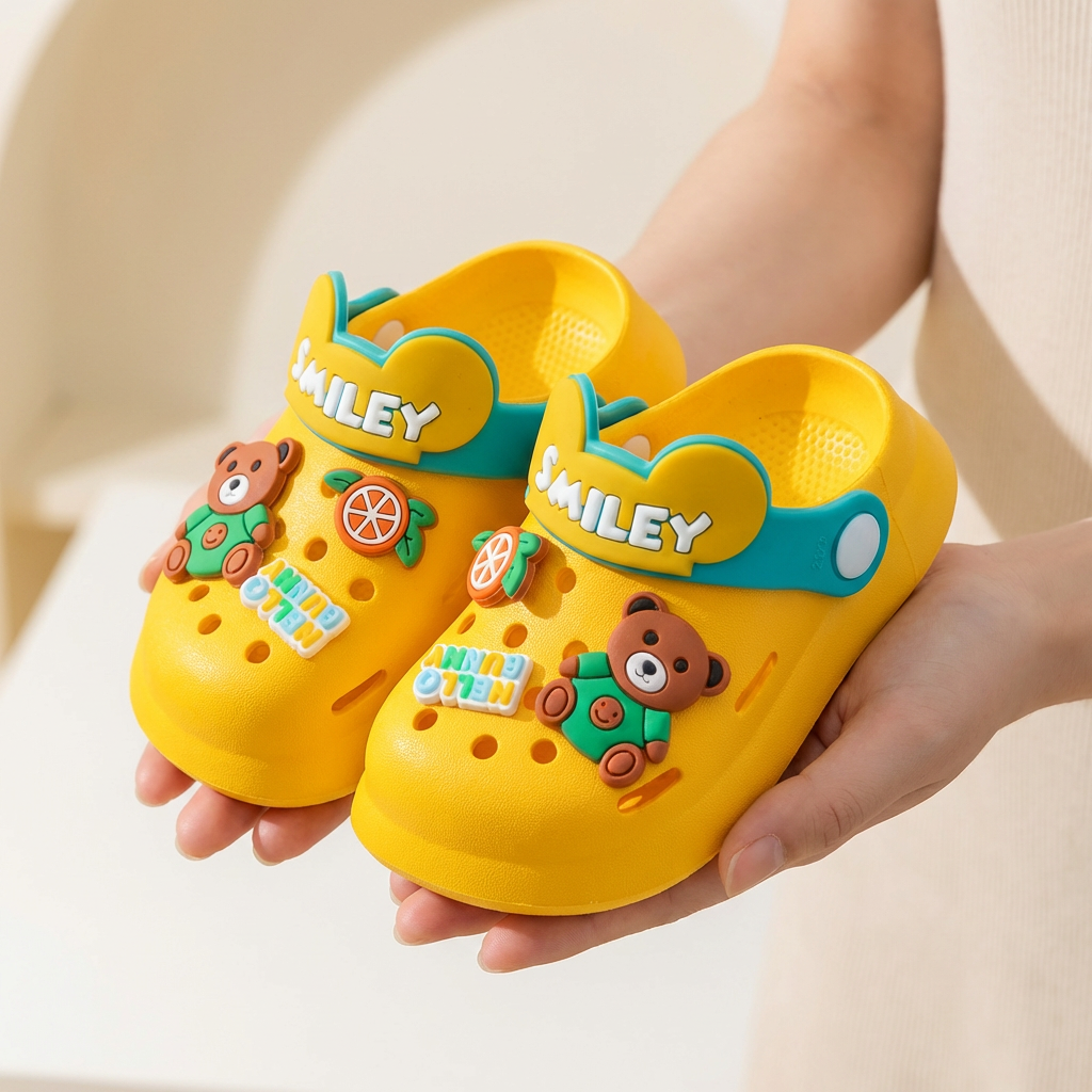Smiley Jelly Clogs for Kids – Ages 1–7