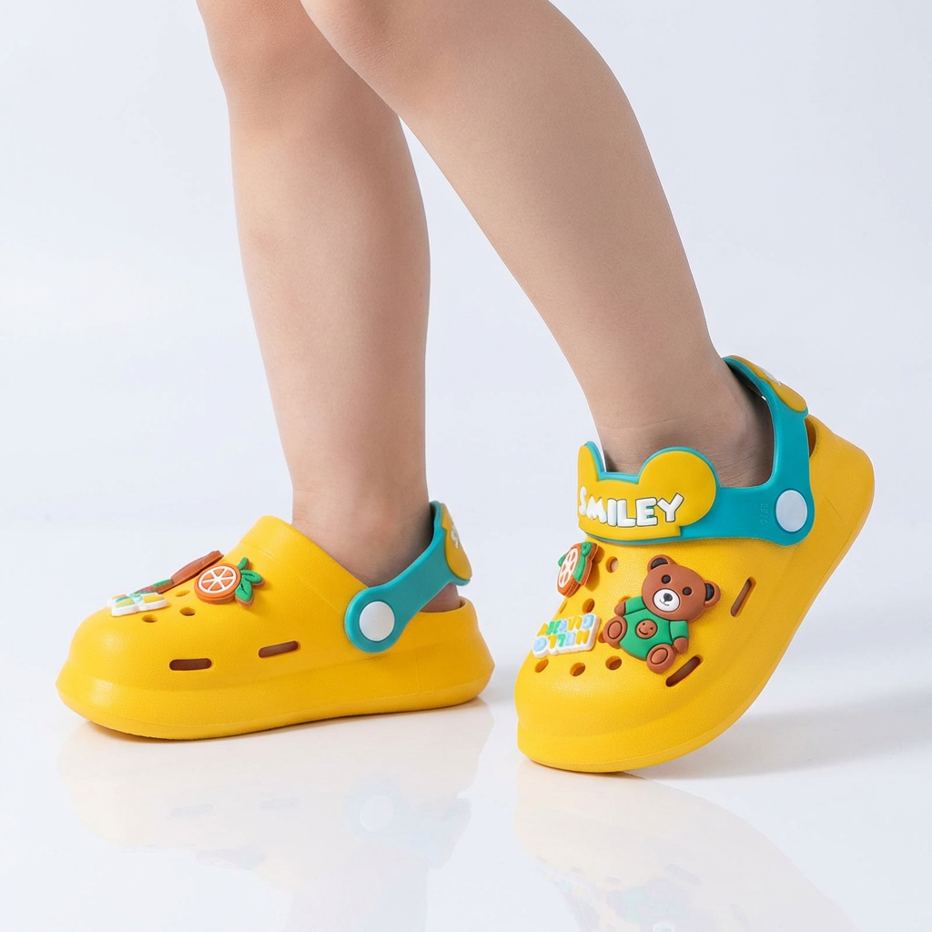 Smiley Jelly Clogs for Kids – Ages 1–7