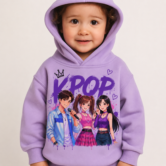 Felpa collezione musica KPop per età da 3 a 14 anni