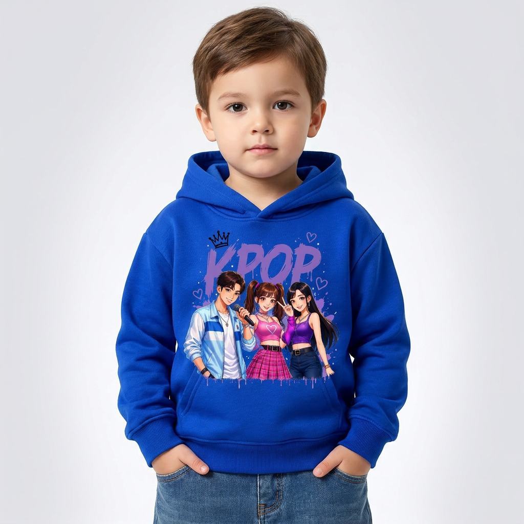 Felpa collezione musica KPop per età da 3 a 14 anni
