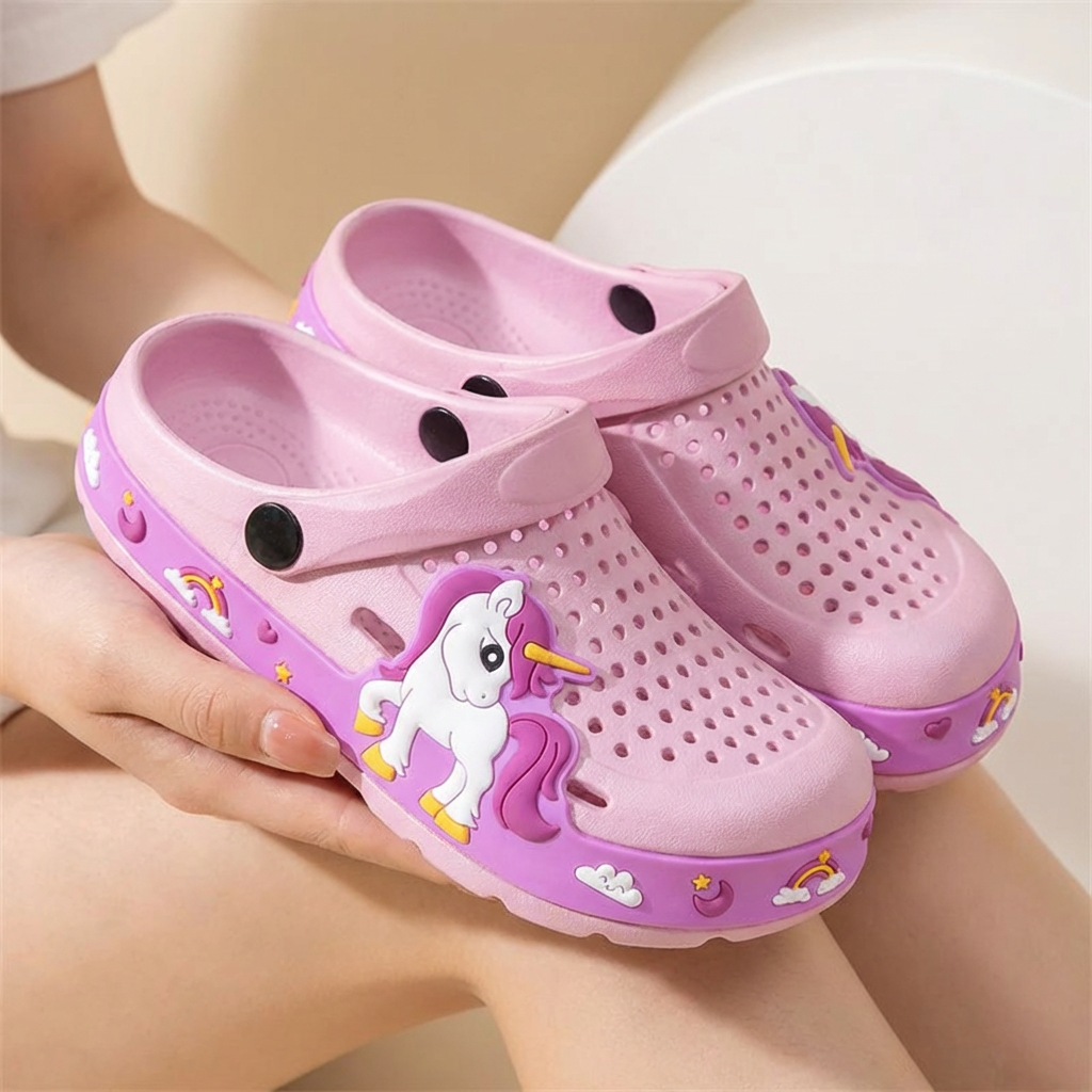 Unicorn Rubber Jelly Clogs – Ages 2–12
