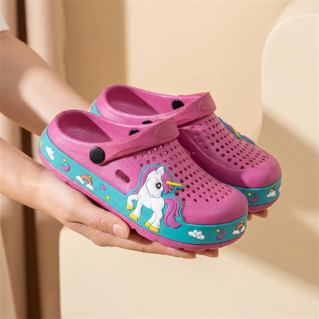 Unicorn Rubber Jelly Clogs – Ages 2–12