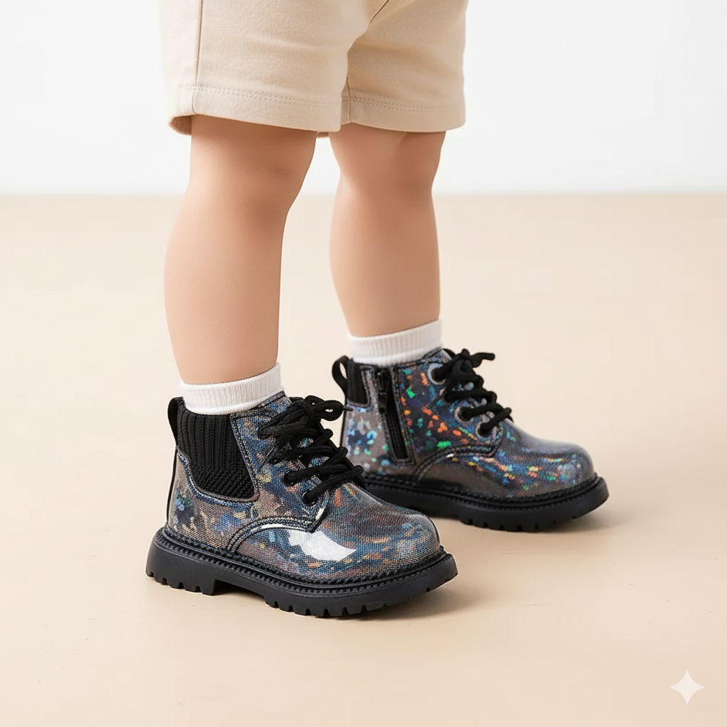 Bottes d'hiver scintillantes pour enfants de 1 à 7 ans