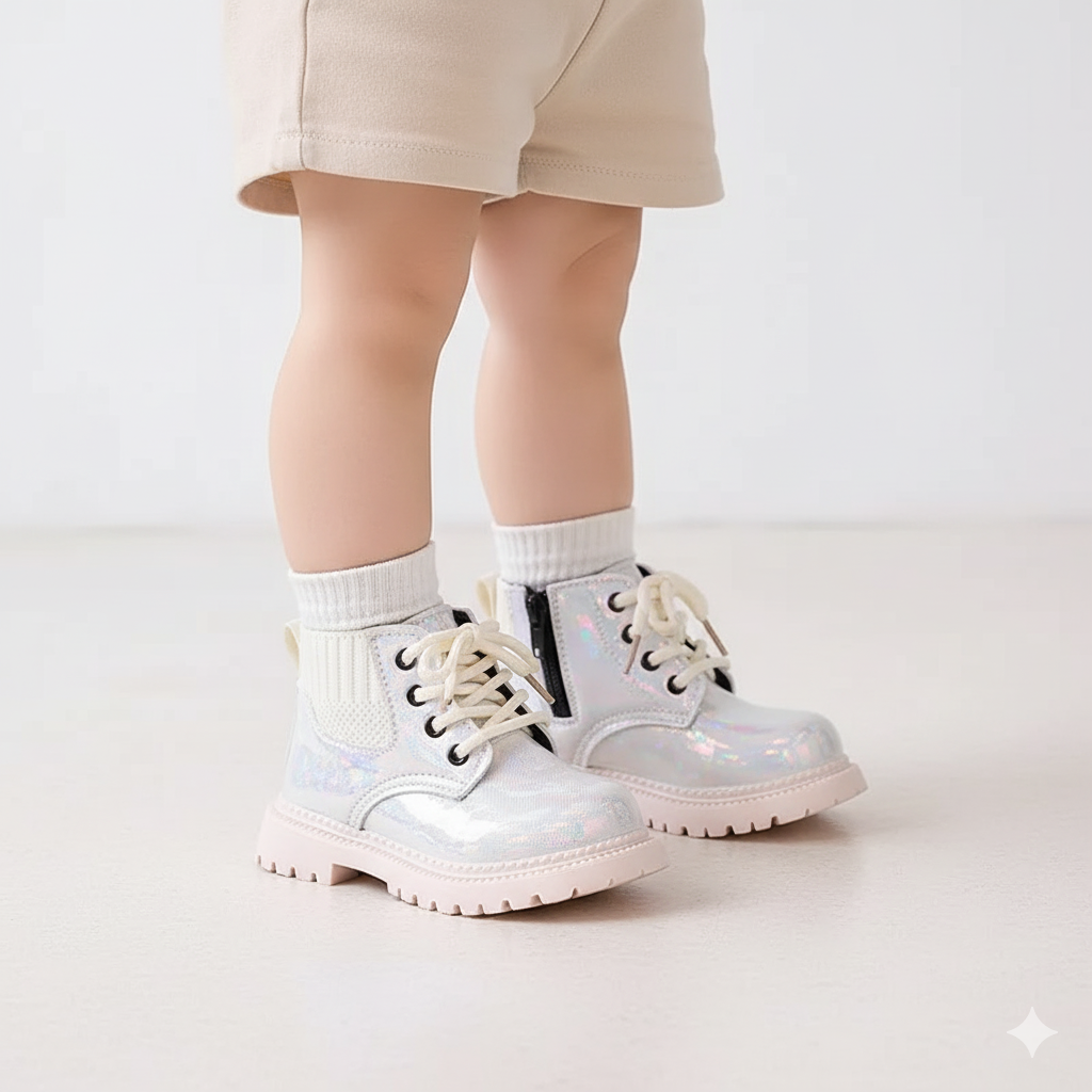 Bottes d'hiver scintillantes pour enfants de 1 à 7 ans